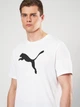 Футболка спортивная длинная мужская Puma Essentials Foundation 68254002 2XL White с принтом (4067983393181) - изображение 4