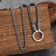 Мужская цепочка из нержавеющей стали 60 см с кольцом-замком в стиле Viking 7811 - изображение 1