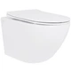 Унитаз подвесной безободковый белый Q-TAP Jay с сиденьем с микролифтом QT07335177RW - изображение 1