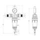 Фільтр самопромивний KARRO KR-88044 для холодної води 3/4" з манометром CV010668 - зображення 4