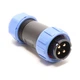Промисловий роз'єм SP21-4-M-L / 4 pin male на дріт тато / під гвинт / IP68 / 4 контакти - зображення 1