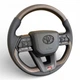 Руль для Toyota Land Cruiser 200, Prado 150. GR. В стиле LC300. GR. Без подогрева. Коричневое дерево. Черный логотип. В сборе. - изображение 2
