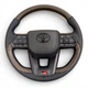 Руль для Toyota Land Cruiser 200, Prado 150. GR. В стиле LC300. GR. Без подогрева. Коричневое дерево. Черный логотип. В сборе. - изображение 4