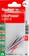 Kołek uniwersalny Fischer DuoPower 6x50 S z wkrętem 4 szt. 537660 (4048962257243) - obraz 1