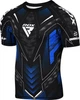 Футболка компрессионная RDX COMPRESSION SHIRT HALF SLEEVES IMMAF-1 черный, синий L - изображение 1