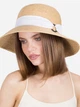 Панама женская плетеная VILSS Дубай-Hat LU-049-01 56-58 Натуральная/Белая (ROZ6501086829) - изображение 3