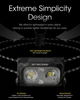 Налобний ліхтар Nitecore NU25 UL туристичний ліхтарик з вбудованим акумулятором 650 mAh 400LM Type-C usb (3 джерела світла, RED Light) - зображення 8