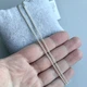 Серебряная женская цепочка 50 см панцирная с огранкой, 2 мм, 925 проба (503) - изображение 4
