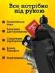 Сумка спортивная для спортзала магнитная подсумок под бутылку барсетка через плечо слинг для воды телефона смартфона тренировочная нейлоновая компактная с магнитным креплением карманами замком для тренажёрного зала фитнеса кроссфита мужская женская черная - изображение 5