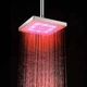 Лійка для верхнього душу 150 мм з підсвіткою, LED Shower head квадратна насадка для тропічного душу - зображення 5