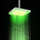 Лійка для верхнього душу 150 мм з підсвіткою, LED Shower head квадратна насадка для тропічного душу - зображення 6