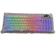 Геймерська бездротова (Bluetooth + 2,4G) клавіатура з Hot-swap AULA F98 Pro RGB, Transparent Keycaps, 99 Key, УКР/АНГЛ Pink/Рожевий (F98PROTP) - изображение 3