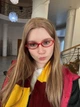Очки с узкой овальной красной оправой, винтаж, нулёвые байонетта office siren - изображение 8