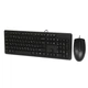 Комплект (клавіатура та миша) A4Tech KK-3330S, USB, 1.5m, Black - зображення 2