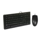 Комплект (клавіатура та миша) A4Tech KK-3330S, USB, 1.5m, Black - зображення 7