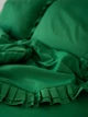Комплект постільної білизни Cozy з рюшами зелений Двоспальний 180*200 см, простирадло 200*240 без резинки - зображення 6