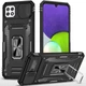 Ударостійкий чохол Square Ring зi шторкою на камеру на Samsung Galaxy A22 5G (Чорний / Black) Epik (136124) - зображення 1