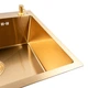 Кухонна мийка 60*50 PVD Gold Valeso Handmade (сифон круглий) 3,0/0,8 - зображення 3