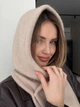 Капор на кнопках з додаванням вовни Zefur One size бежевий - изображение 3
