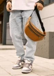 Большая мужская кожаная сумка на пояс бананка Sambag Tirso Max рыжая 38×17×6 см (81341121m) - изображение 4