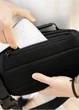 Сумка через плече бананка Sambag Flex чорна тканева 30 × 17 × 10 см (85351065m) - зображення 4