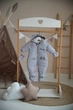 Дитячий комбінезон для дитини Panda 68 см Осінньо-весняний комбінезон від 3 до 6 міс Сірий (PdK6) - зображення 4