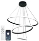 Люстра світлодіодна підвісна LUMINARIA EMILY 75W 3R APP 600х1100 BLACK/WHITE 220V IP20, LED світильник з пультом ДУ для кухні, спальні, вітальні - зображення 1