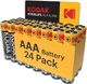 Батарейки Kodak Xtralife AAA, 24 шт., лужні батарейки LR03 1,5 В, термін придатності 10 років - зображення 1