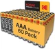 Батарейки Kodak Xtralife AAA, 60 шт., лужні батарейки LR03 1,5 В, термін придатності 10 років - зображення 1