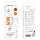 Дата кабель Borofone BX119 New Type-C to Type-C 60W (1m) White - зображення 4