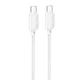 Дата кабель Hoco X113 Beneficio Type-C to Type-C 60W (1m) White - зображення 1