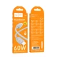 Дата кабель Hoco X113 Beneficio Type-C to Type-C 60W (1m) Gray - зображення 3