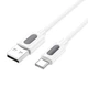 Дата кабель Borofone BX114 Structure USB to Type-C 3A (1m) White - зображення 3