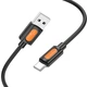 Дата кабель Borofone BX114 Structure USB to Type-C 3A (1m) Black - изображение 3