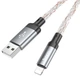 Дата кабель Hoco U112 Shine 2.4A USB to Lightning (1m) Gray - зображення 5