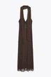 Довга сукня в горох з хусткою Zara 3067/232 M Коричнева (03067232700М) - изображение 7