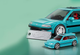 Конструктор Hot Wheels Mattel Brick Shop Hot Wheels Custom ’90 Honda Civic EF 248 Деталей JHF62 Blue - зображення 7