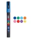 Набір маркерів художніх UNI POSCA Glitter Color 8кол. PC-3ML GLITTER COLOR 8C (0,9-1,3мм) / PC-3ML GLITTER COLOR 8C/ - зображення 6