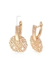 Серьги женские с ажурными кругами Fashion Jewelry Золотистые 20705 - изображение 5
