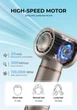 Фен-стайлер IPARAH 7 в 1 P-510G SILVER, 7 насадок, 3 режима, 4 режима температуры, 105000 RPM, 1400W - изображение 7