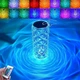 Настільний нічник сенсорний Crystal Rose RGB лампа-роза на акумуляторі - зображення 10