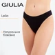 Жіночі бавовняні труси танга Giulia Leila 2102/60 L Black, комфортні трусики стрінги, базова білизна - зображення 1