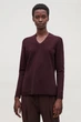 Джемпер жіночий COS knitted top with slit neck 0801854001 S Бордовий - изображение 1