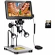 Цифровой микроскоп TOMLOV 7" с LCD-экраном, 1200×, 12 МП, запись видео 1080P, металлическая стойка, LED-подсветка, поддержка Windows и Mac OS - изображение 1