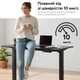Стіл з електро-регулюванням висоти RZTK eDesk Basic 2 1000 х 600 мм Black - зображення 4