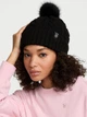 Шапка женская Victoria's Secret (339688323879) Cozy Cable-Knit Pom черная со стразами - изображение 1