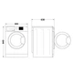 Стиральная машина Whirlpool серии FreshCare+ FFB 9448 BV UA, фронтальная, полноразмерная, 63 см, 9 кг, 1400, класс С/A/B, 14 программ, инверторный, дисплей, белый - изображение 8