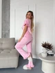 Жіночий домашній костюм з рюшами (футболка+штани) Uaclothes 46-48 Рожевий (like36845-172721350) - зображення 6