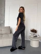 Жіночий домашній костюм з рюшами (футболка+штани) Uaclothes 46-48 Чорний (like36849-172761350) - изображение 7