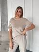 Жіночий домашній костюм з рюшами (футболка+штани) Uaclothes 46-48 Бежевий (like36847-172741350) - изображение 2